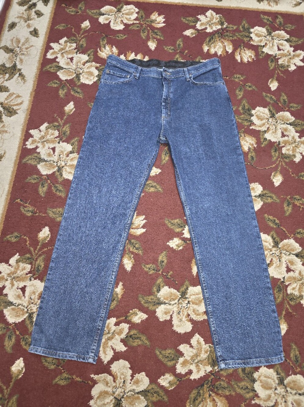 Wrangler STRETCH Waist Dark Blue Denim Jeans with Red Logo Tab